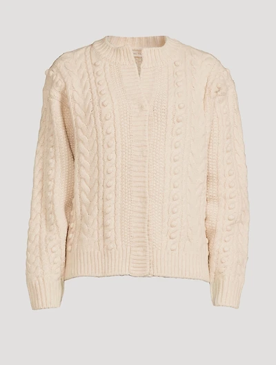 Ortwin Wool Cable-Knit Cardigan