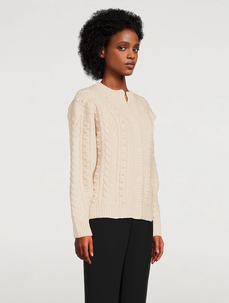 Ortwin Wool Cable-Knit Cardigan