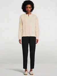 Ortwin Wool Cable-Knit Cardigan