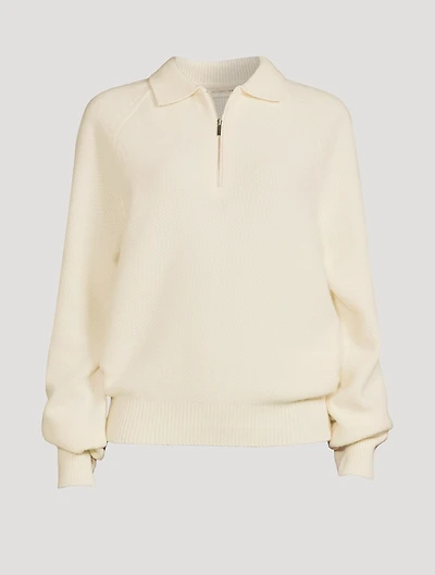 Porter Wool-Blend Zip Pullover Sweater