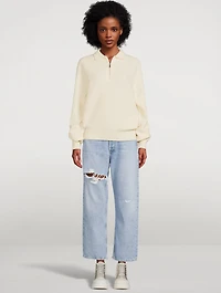 Porter Wool-Blend Zip Pullover Sweater