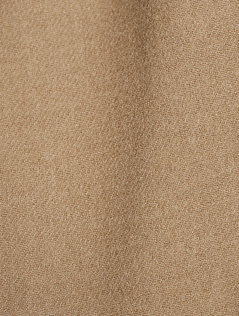 Wool-Blend Reversed Tuck Pants