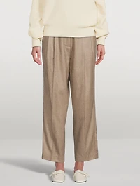 Wool Flannel Tuck Pants