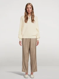 Wool Flannel Tuck Pants