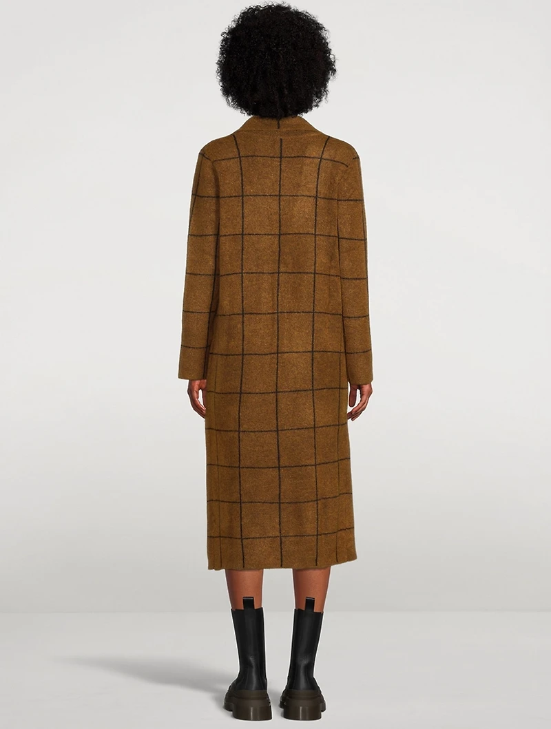 Brita Sweater Coat Plaid
