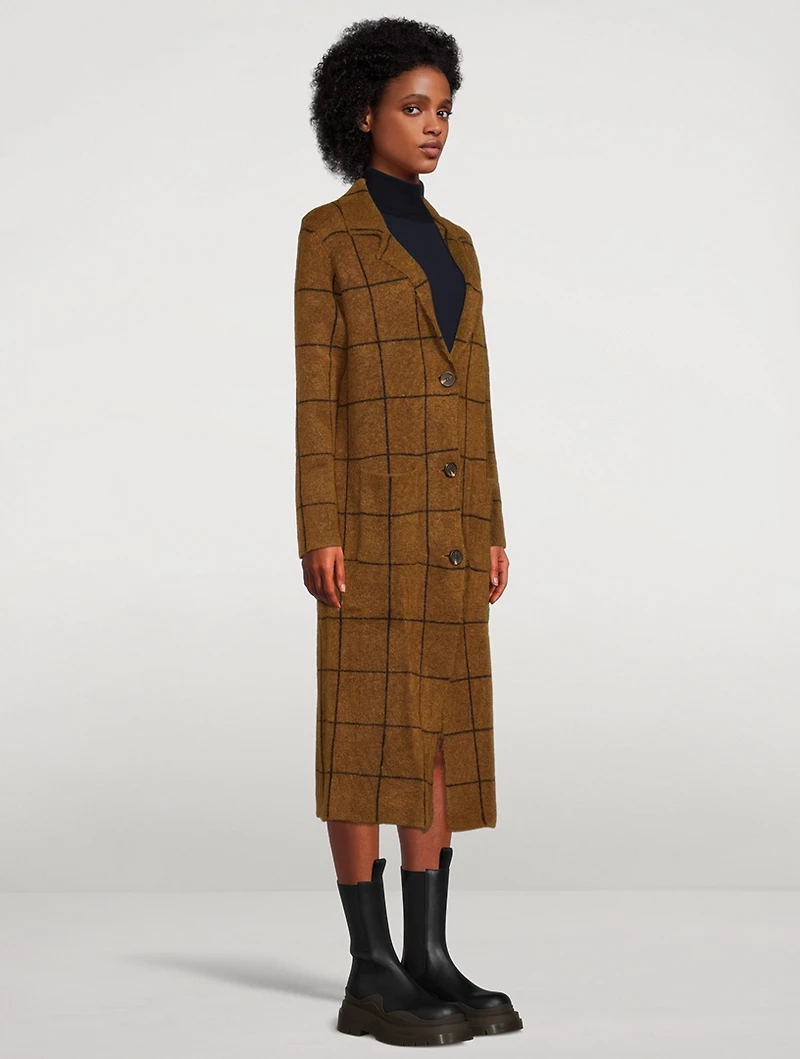 Brita Sweater Coat Plaid