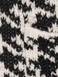 Viola Houndstooth Jacquard Belted Sweater Coat