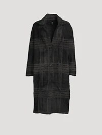 Ruby Long Cardigan Coat Plaid