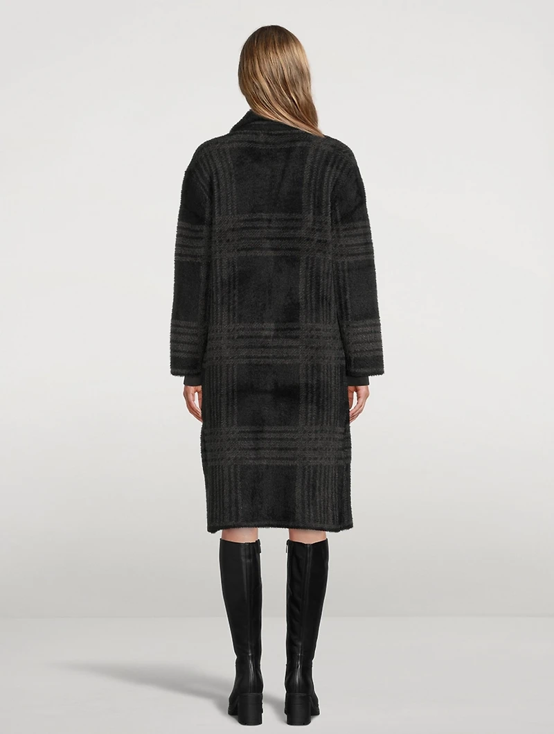 Ruby Long Cardigan Coat Plaid