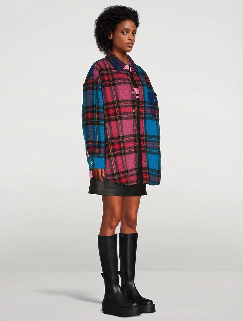 Puff Pile Shirt Check Print