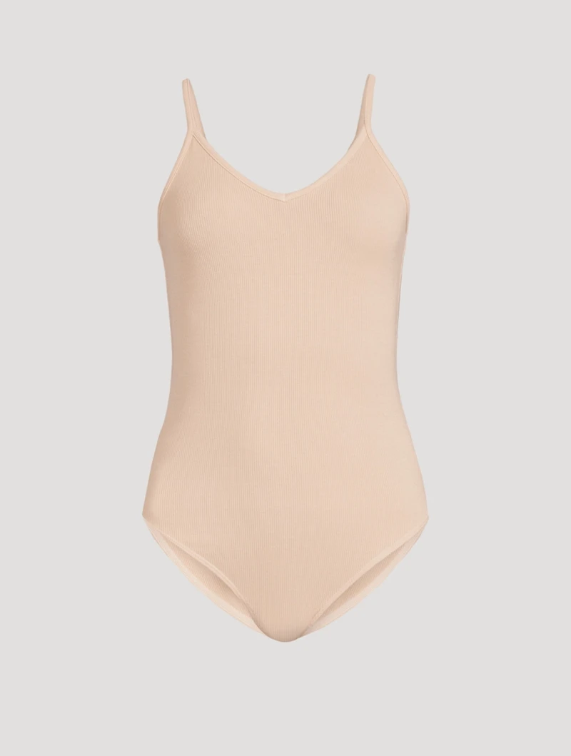 Spaghetti V-Strap Bodysuit
