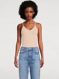 Spaghetti V-Strap Bodysuit