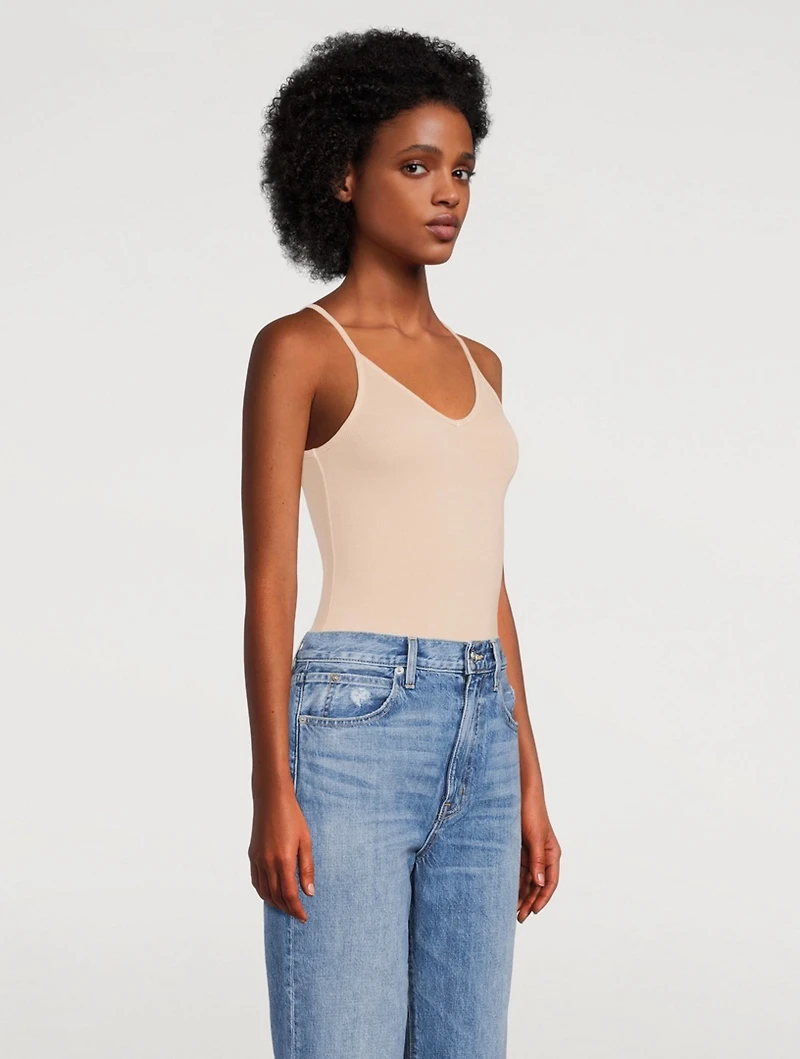 Spaghetti V-Strap Bodysuit