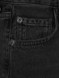 Pieced Angle Denim Shorts