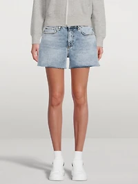 Dre Low-Rise Slim Denim Shorts