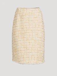 Lurex Tweed Pencil Skirt