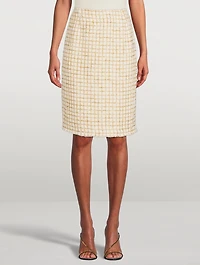 Lurex Tweed Pencil Skirt