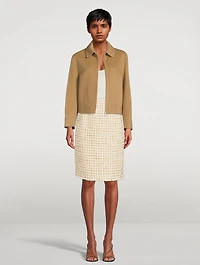 Lurex Tweed Pencil Skirt