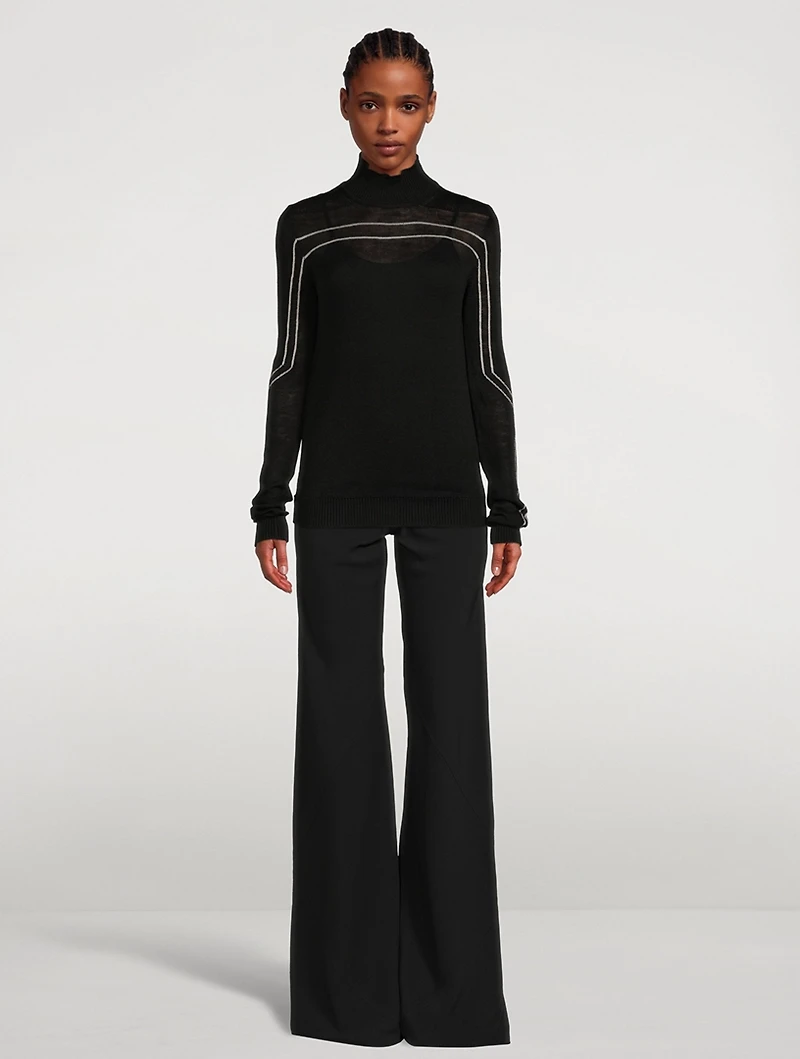 Bias Cady Flared Trousers