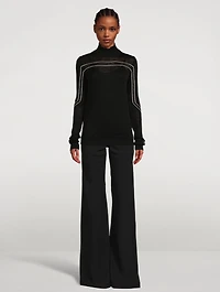 Bias Cady Flared Trousers