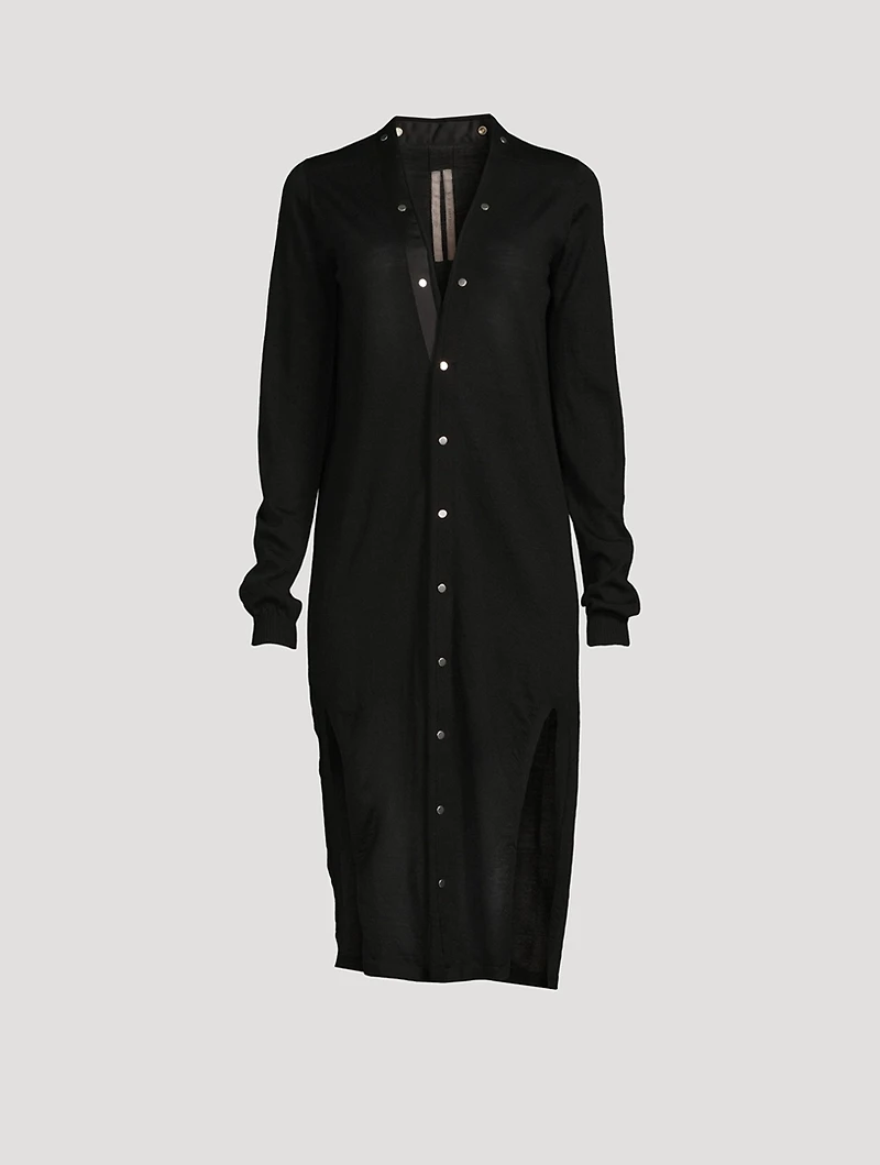 Sascha Snap-Front Wool Cardigan