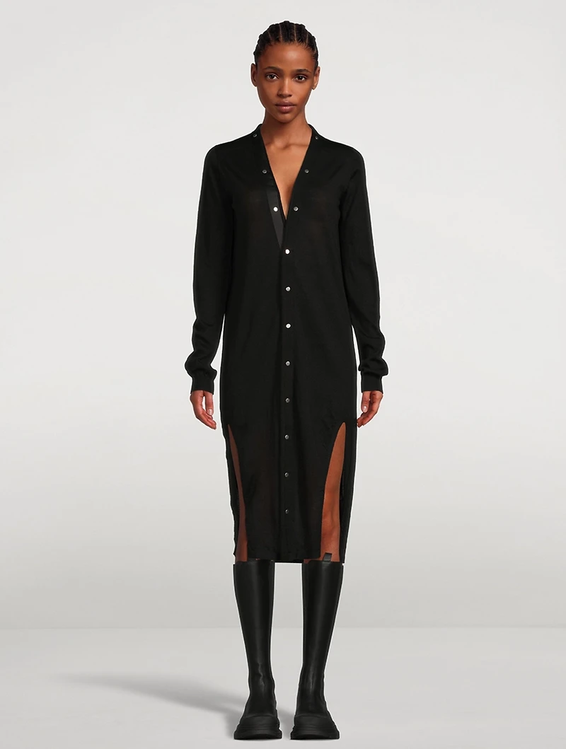 Sascha Snap-Front Wool Cardigan