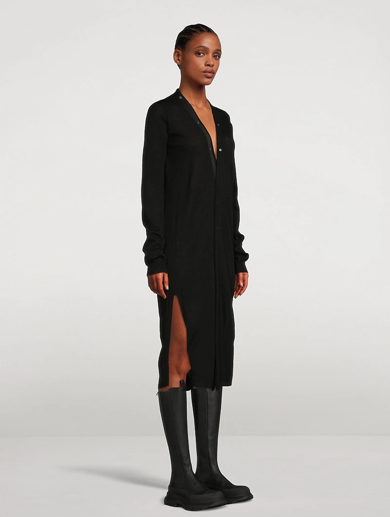Sascha Snap-Front Wool Cardigan