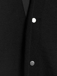 Sascha Snap-Front Wool Cardigan