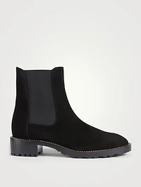 Kolbie Chain-Trimmed Suede Chelsea Boots
