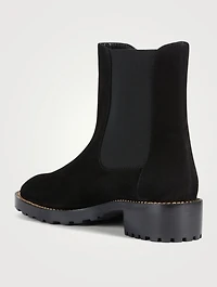 Kolbie Chain-Trimmed Suede Chelsea Boots