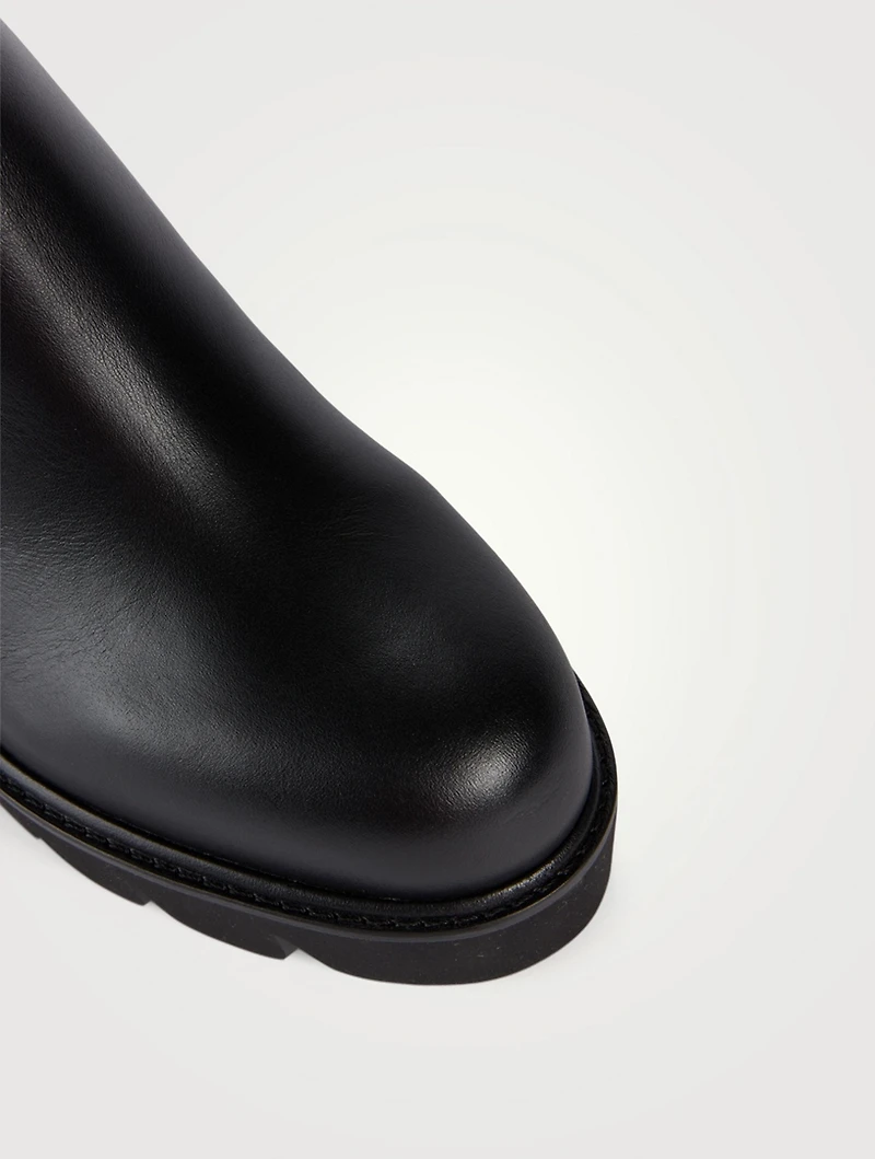 Ande Lug-Sole Leather Ankle Boots