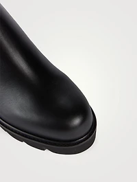 Ande Lug-Sole Leather Ankle Boots