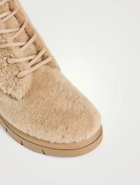 Nisha Shearling Combat Boots