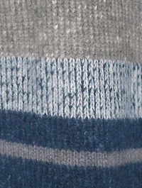 Italy Cashmere Smoking Jacket Striped Print