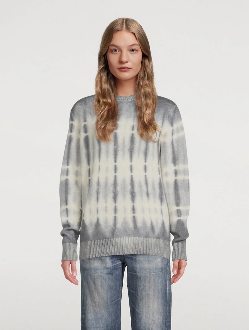 Wire Cashmere Sweater Tie-Dye Print