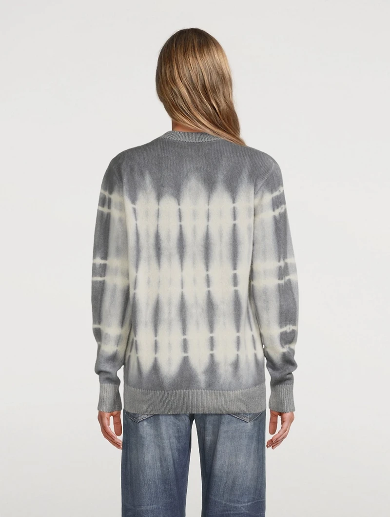 Wire Cashmere Sweater Tie-Dye Print