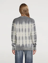 Wire Cashmere Sweater Tie-Dye Print