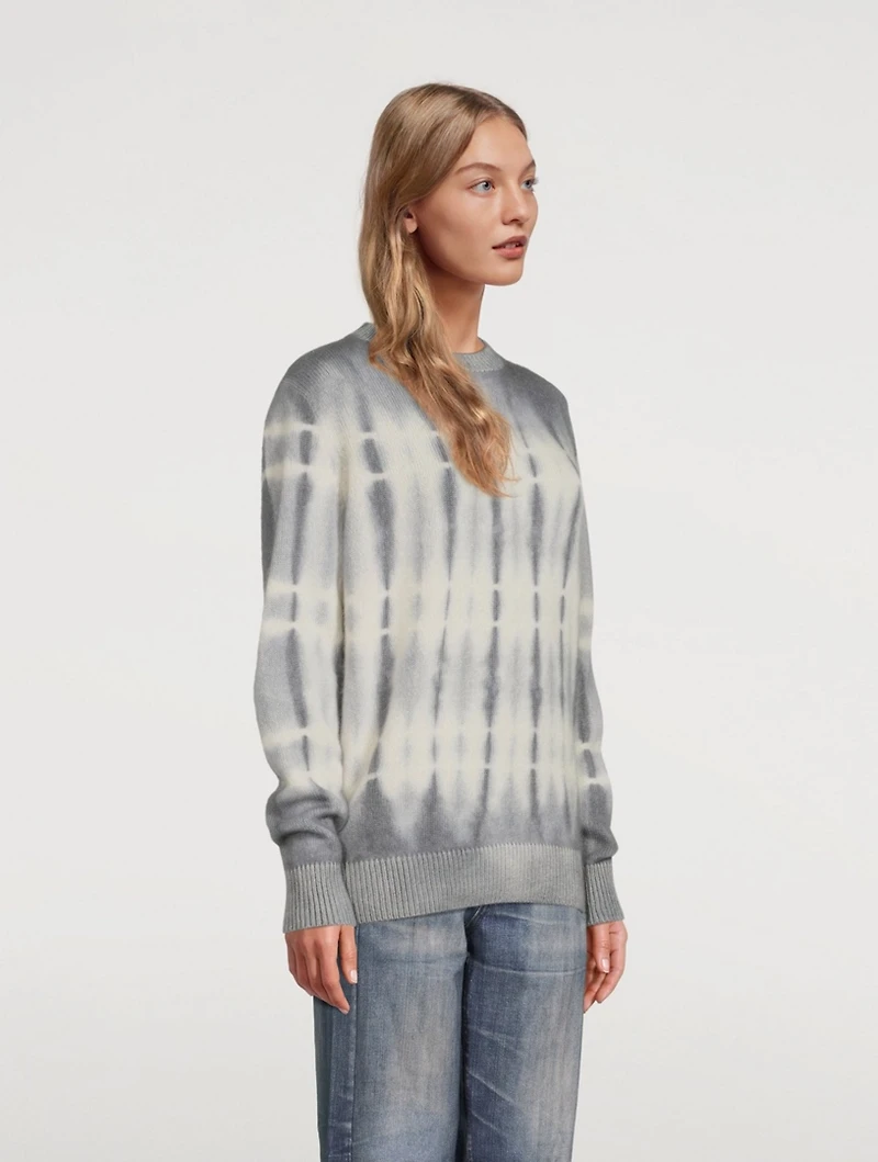 Wire Cashmere Sweater Tie-Dye Print