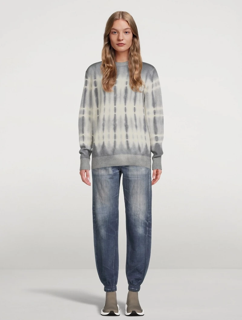 Wire Cashmere Sweater Tie-Dye Print
