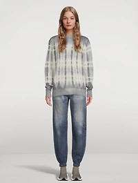 Wire Cashmere Sweater Tie-Dye Print