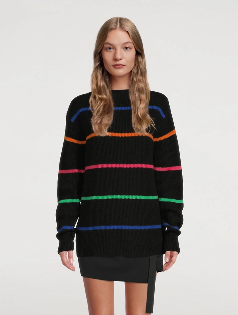 Mr Robin Cashmere Sweater Striped Print