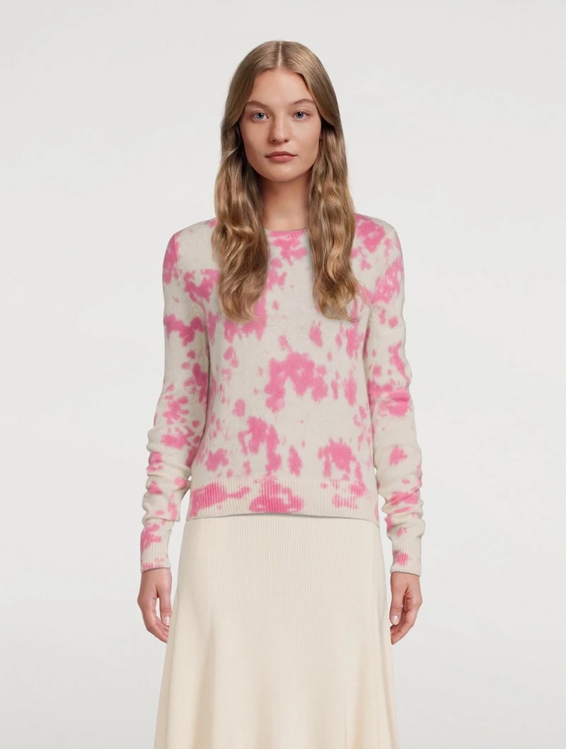 Tranquility Cashmere Sweater Tie-Dye Print