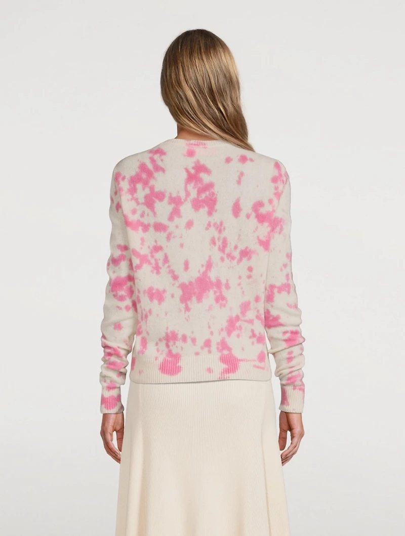 Tranquility Cashmere Sweater Tie-Dye Print