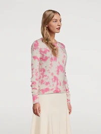 Tranquility Cashmere Sweater Tie-Dye Print