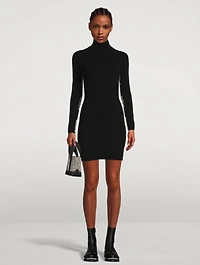 Bodycon Mini Dress With Logo Jacquard Trim