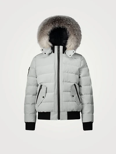 Scotchtown Down Quilted Bomber Jacket With Fur Hood