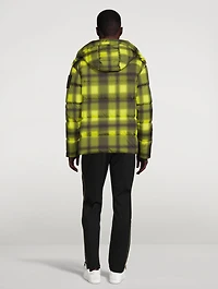 Oar River Down Puffer Jacket Plaid Print