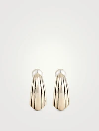 Large Blondeau Sterling Silver Hoop Earrings