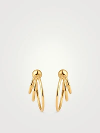 Small 18K Gold Vermeil Triple Hoop Earrings