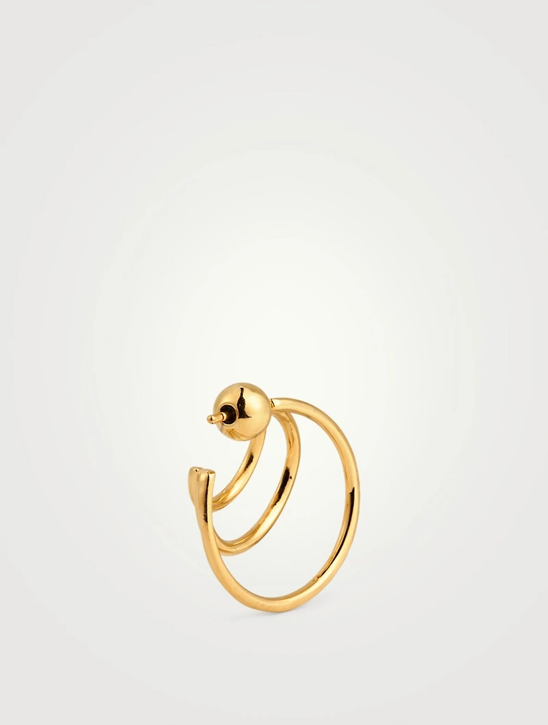 Small 18K Gold Vermeil Triple Hoop Earrings